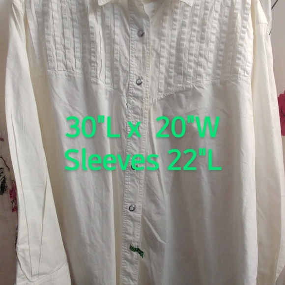 Bill Blass Eveningwear White pima Cotton pleated bib unisex tuxedo shirt - Picture 5 of 7